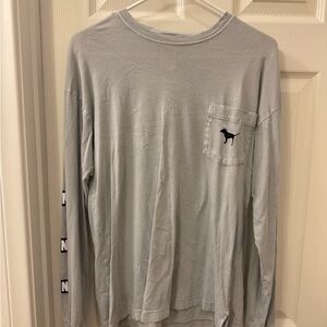 Victoria's Secret Light Gray Long Sleeve Tee